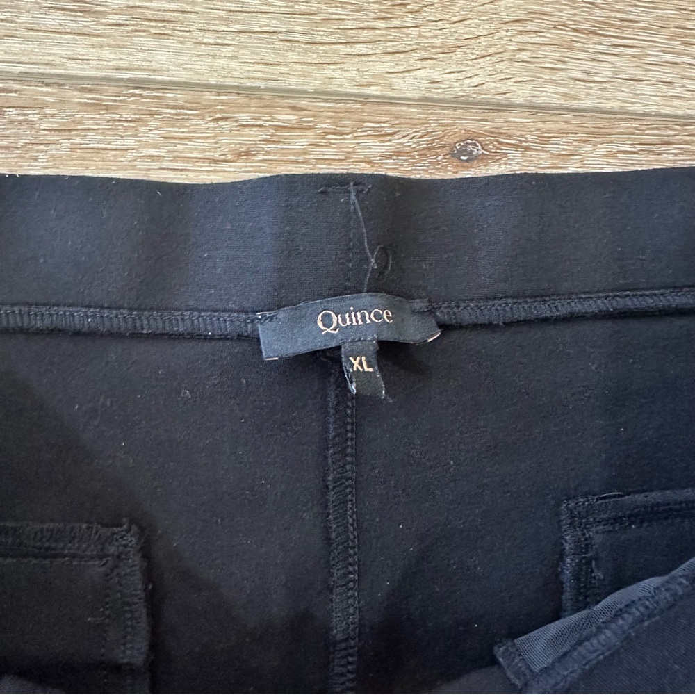 Quince Ultra-Stretch Ponte Straight Leg 4-Pocket Pant in Black Sz XL/25 GUC - Picture 5 of 9
